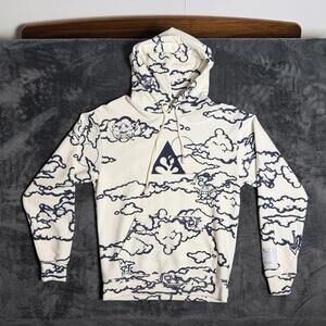 Wasted Co Good Times Dragon Cloud Monster Indigo Sweatshirt Hoodie Sz SMALL USA